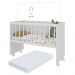 Mini Berço Moisés com Colchão Incluso e Rodízios Multimóveis MP4381C Branco