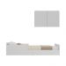 Minicama Infantil Montessoriana com Colchão e Mesa de Cabeceira 2 Portas Multimóveis MP4206 Branca