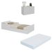 Minicama Infantil Montessoriana com Colchão e Mesa de Cabeceira 2 Portas Multimóveis MP4206 Branca