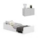 Minicama Montessoriana para Colchão 70 x 150cm com Mesa de Cabeceira Multimóveis MP4172 Branca