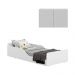 Minicama Montessoriana para Colchão 70 x 150cm com Mesa de Cabeceira Multimóveis MP4172 Branca