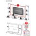 Painel TV 60" com 2 Leds e Prateleiras de Vidro Vegas Multimóveis Branco