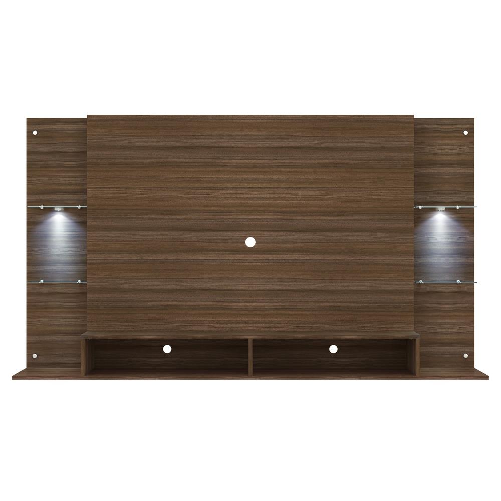 Painel TV 60" com 2 Leds e Prateleiras de Vidro Vegas Multimóveis Madeirado