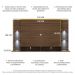 Painel TV 60" com 4 Leds e Prateleiras de Vidro Vegas Multimóveis Madeirado