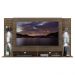 Painel TV 60" com 4 Leds e Prateleiras de Vidro Vegas Multimóveis Madeirado