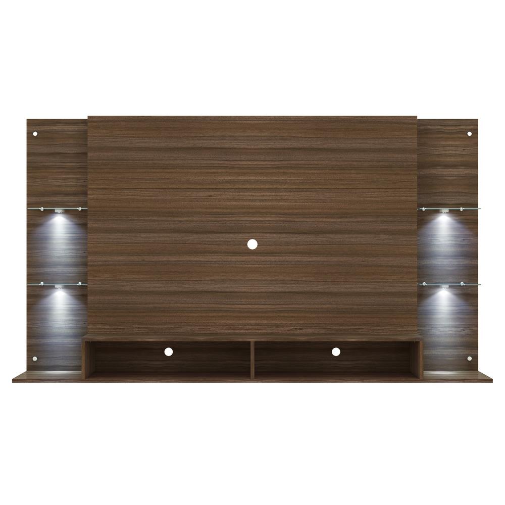 Painel TV 60" com 4 Leds e Prateleiras de Vidro Vegas Multimóveis Madeirado