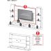 Painel TV 60" com Suporte e Prateleiras de Vidro Brasil Multimóveis BR3071 Branco