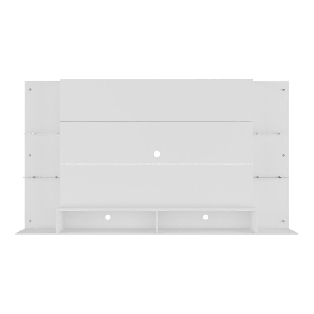 Painel TV 60" com Suporte e Prateleiras de Vidro Brasil Multimóveis BR3071 Branco