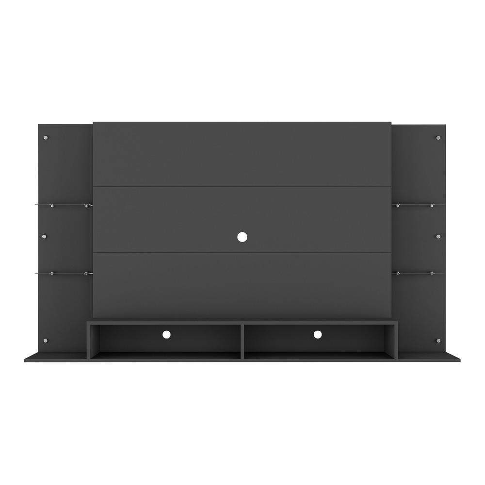 Painel TV 60" com prateleiras de vidro Brasil Multimóveis BR2739 Preto