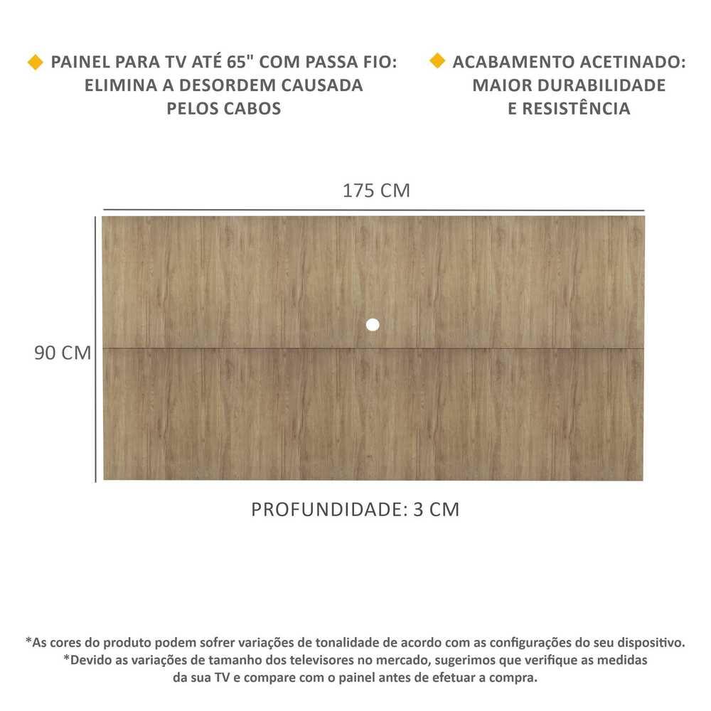 Painel TV 65" Amsterdã Multimóveis Rustic