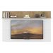 Painel TV 65" c/ Prateleira Amsterdã Plus Multimóveis Branco/Rustic