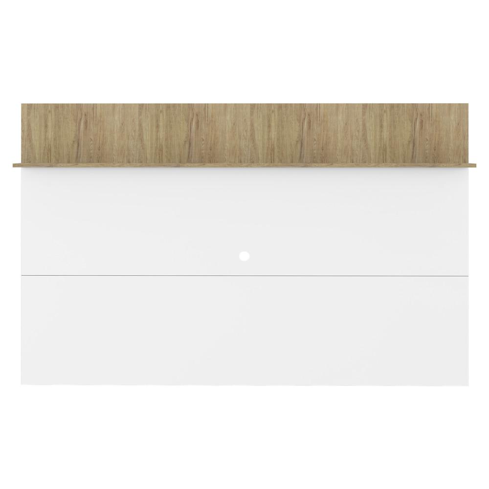 Painel TV 65" c/ Prateleira Amsterdã Plus Multimóveis Branco/Rustic