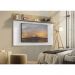 Painel TV 65" c/ Prateleira Amsterdã Plus Multimóveis Branco/Rustic