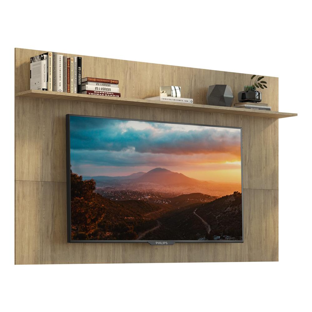 Painel TV 65" c/ Prateleira Amsterdã Plus Multimóveis Rustic