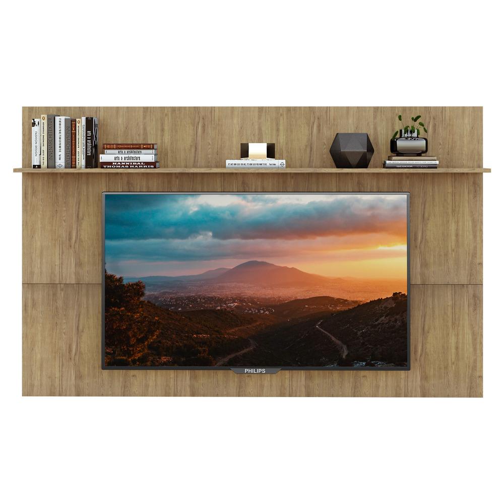 Painel TV 65" c/ Prateleira Amsterdã Plus Multimóveis Rustic