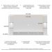 Painel TV 65" com 2 Leds e Prateleiras de Vidro Vegas Premium Multimóveis Branco