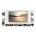 Painel TV 65" com 2 Leds e Prateleiras de Vidro Vegas Premium Multimóveis Branco