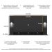 Painel TV 65" com 2 Leds e Prateleiras de Vidro Vegas Premium Multimóveis Preto