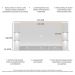 Painel TV 65" com 4 Leds e Prateleiras de Vidro Vegas Premium Multimóveis Branco