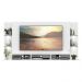 Painel TV 65" com 4 Leds e Prateleiras de Vidro Vegas Premium Multimóveis Branco