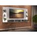 Painel TV 65" com 4 Leds e Prateleiras de Vidro Vegas Premium Multimóveis Branco