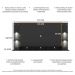 Painel TV 65" com 4 Leds e Prateleiras de Vidro Vegas Premium Multimóveis Preto