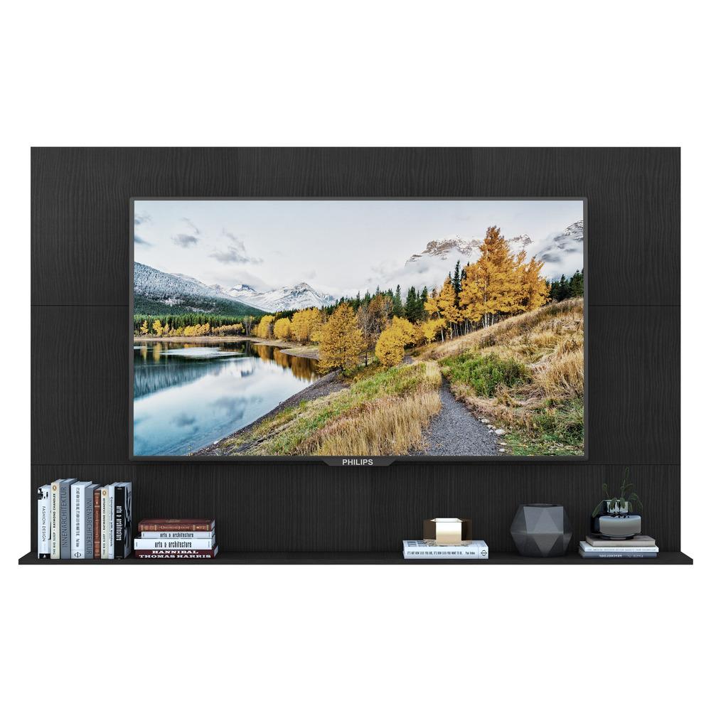 Painel TV 65" com Prateleira Amsterdã Up Multimóveis Preto
