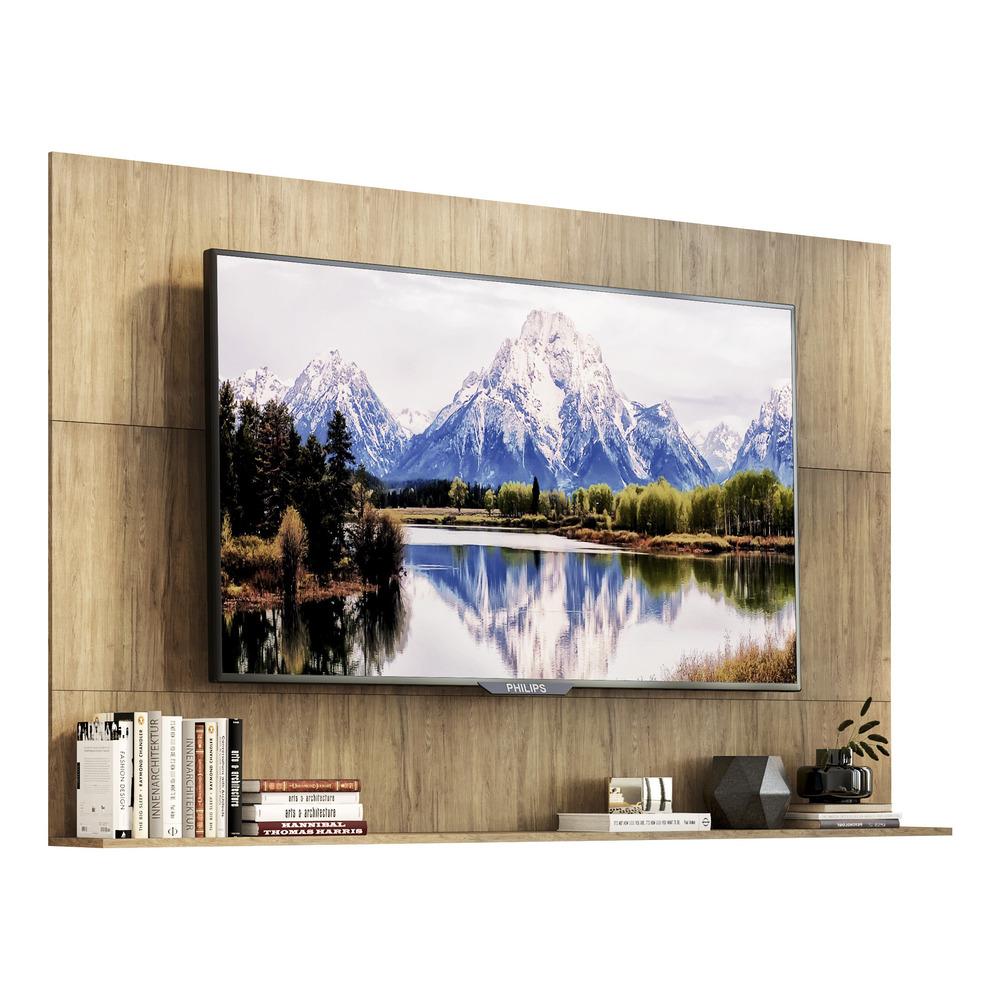Painel TV 65" com Prateleira Amsterdã Up Multimóveis Rustic