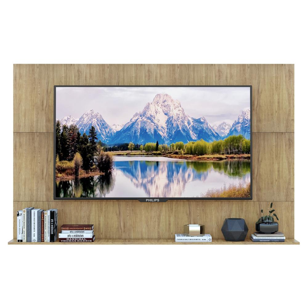 Painel TV 65" com Prateleira Amsterdã Up Multimóveis Rustic