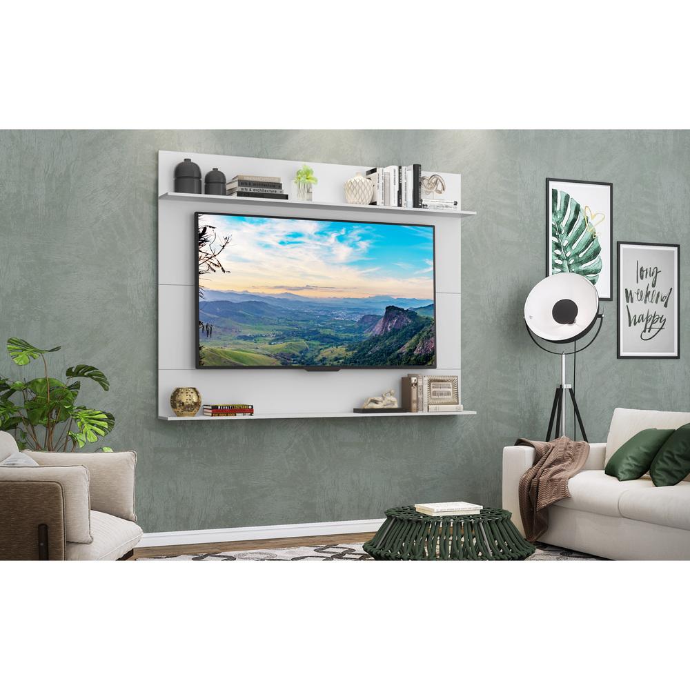 Painel TV 65" com Prateleiras Amsterdã Classic Multimóveis Branco