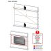 Painel TV 65" com Prateleiras Amsterdã Classic Multimóveis Branco/Preto