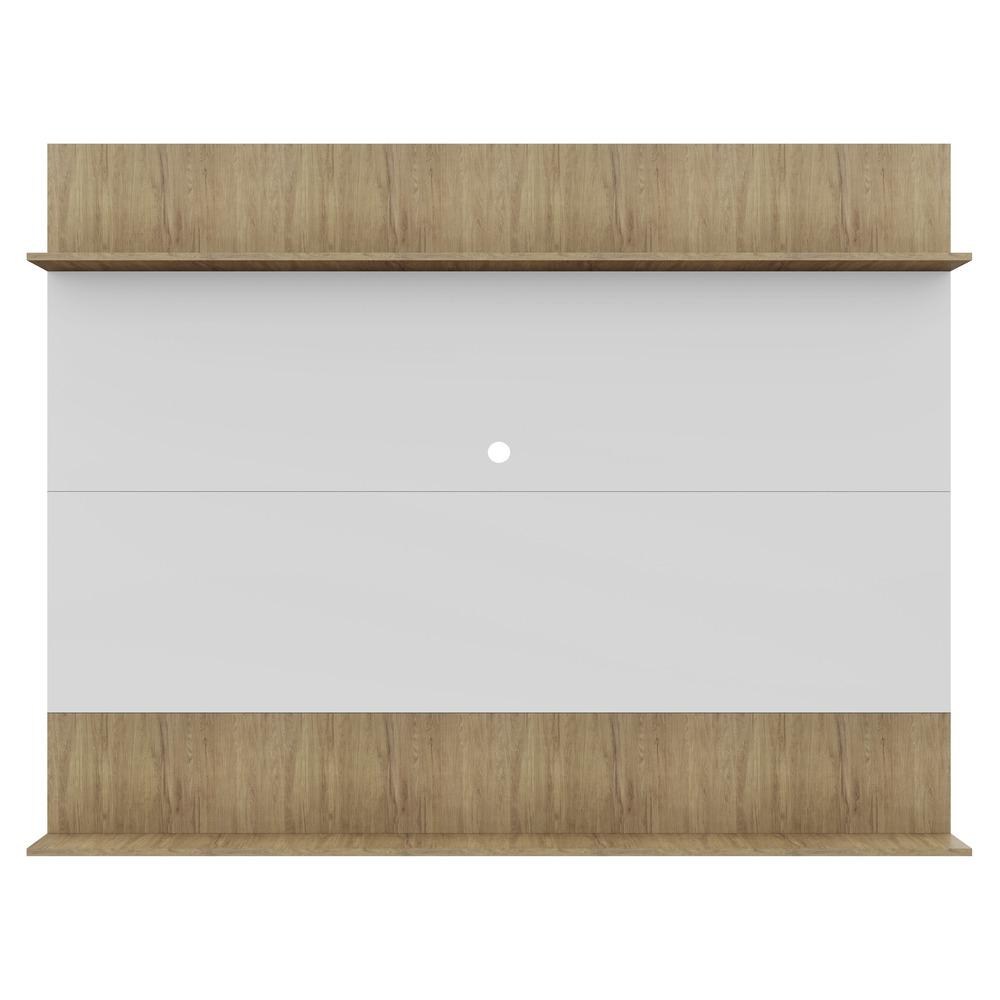 Painel TV 65" com Prateleiras Amsterdã Classic Multimóveis Branco/Rustic