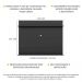 Painel TV 65" com Prateleiras Amsterdã Classic Multimóveis Preto