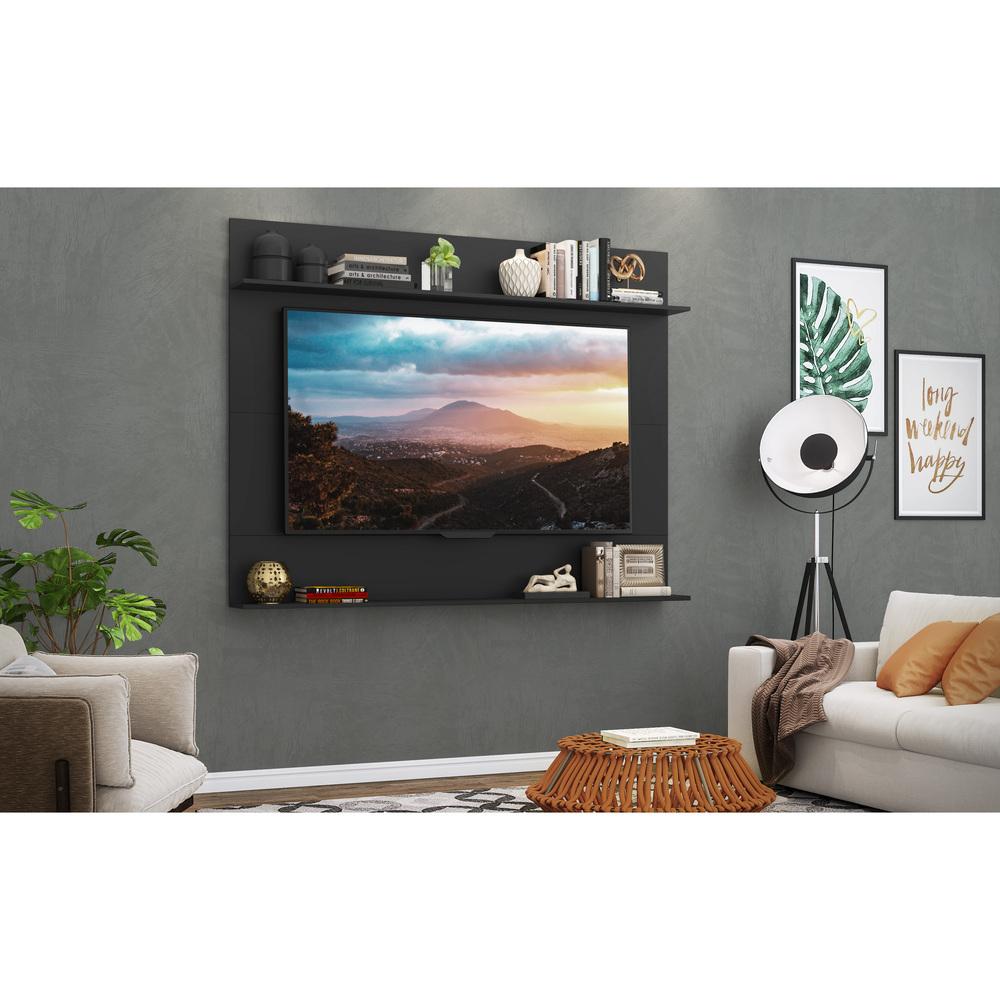 Painel TV 65" com Prateleiras Amsterdã Classic Multimóveis Preto