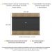 Painel TV 65" com Prateleiras Amsterdã Classic Multimóveis Preto/Rustic