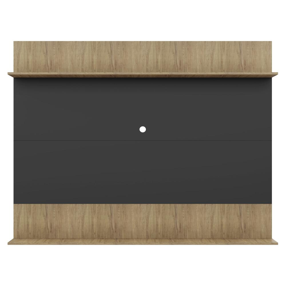 Painel TV 65" com Prateleiras Amsterdã Classic Multimóveis Preto/Rustic