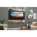 Painel TV 65" com Prateleiras Amsterdã Classic Multimóveis Preto/Rustic