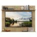Painel TV 65" com Prateleiras Amsterdã Classic Multimóveis Rustic