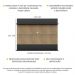 Painel TV 65" com Prateleiras Amsterdã Classic Multimóveis Rustic/Preto