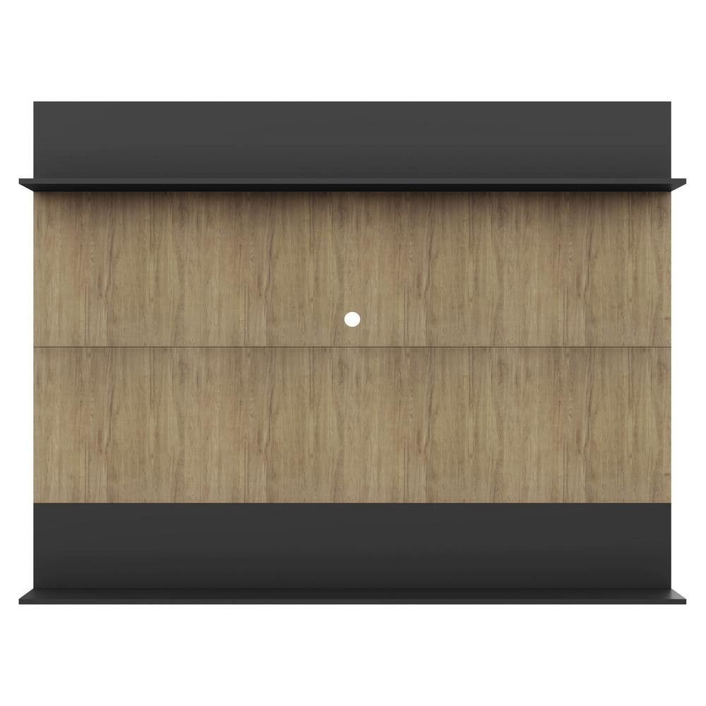 Painel TV 65" com Prateleiras Amsterdã Classic Multimóveis Rustic/Preto
