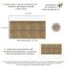 Painel c/ Suporte TV 65" e Prateleira Amsterdã Plus Multimóveis Rustic/Branco