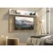 Painel c/ Suporte TV 65" e Prateleira Amsterdã Plus Multimóveis Rustic/Branco