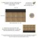 Painel c/ Suporte TV 65" e Prateleira Amsterdã Plus Multimóveis Rustic/Preto