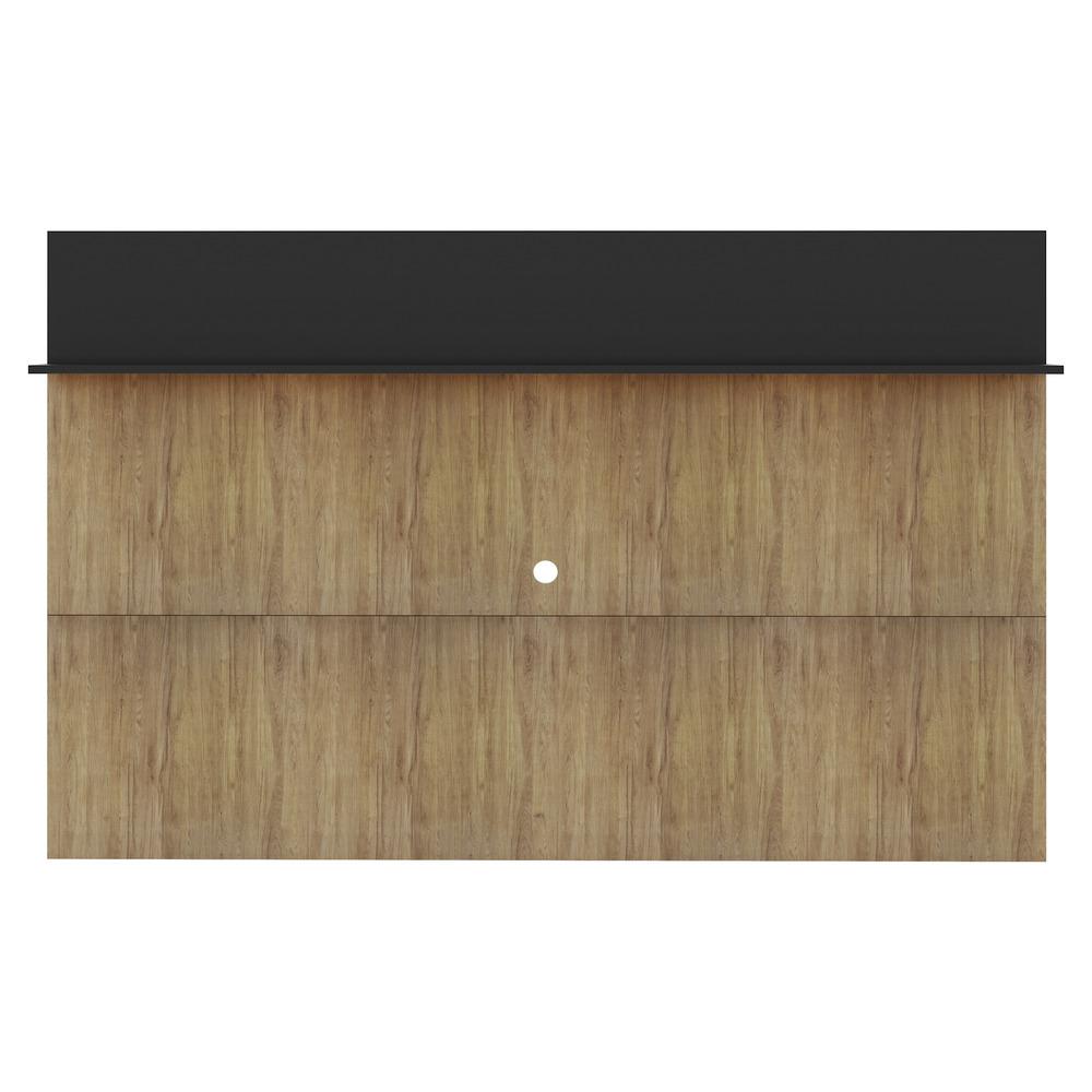 Painel c/ Suporte TV 65" e Prateleira Amsterdã Plus Multimóveis Rustic/Preto
