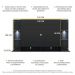 Painel com 2 Leds para TV até 60" Multimóveis Vegas FG3394 Preto