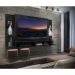 Painel com 2 Leds para TV até 60" Multimóveis Vegas FG3394 Preto