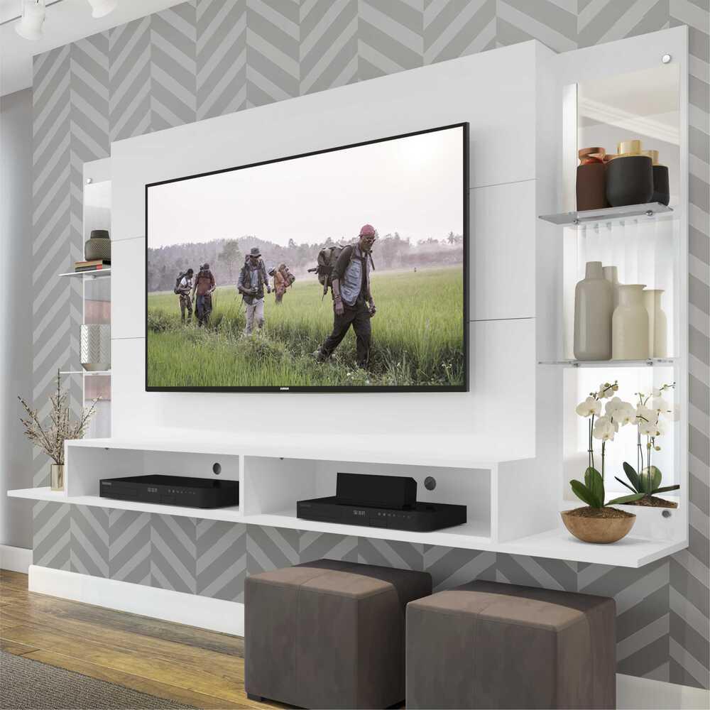 Painel com Espelho para TV até 60" Multimóveis Nairóbi FG3150 Branco