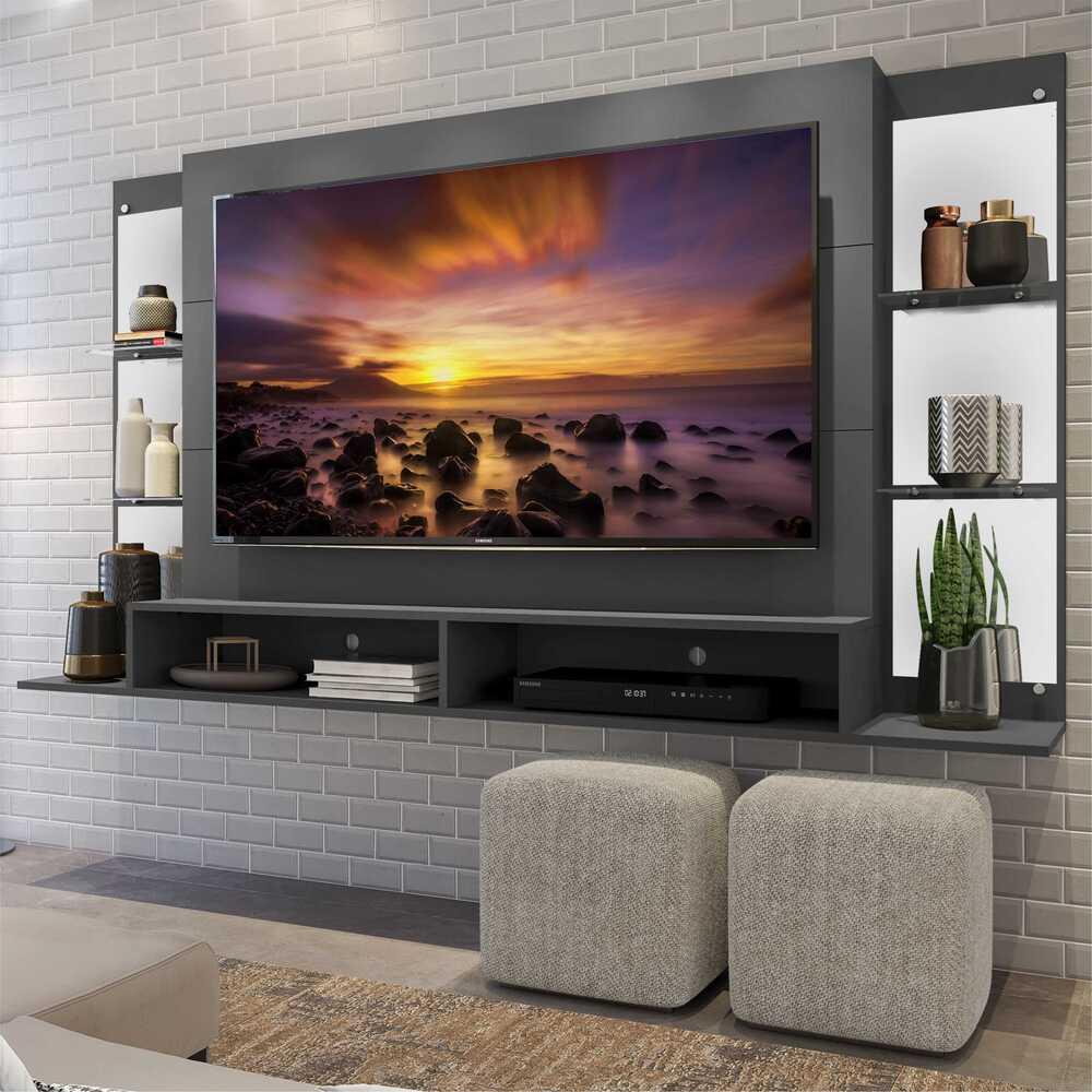 Painel com Espelho para TV até 60" Multimóveis Nairóbi FG3150 Grafite