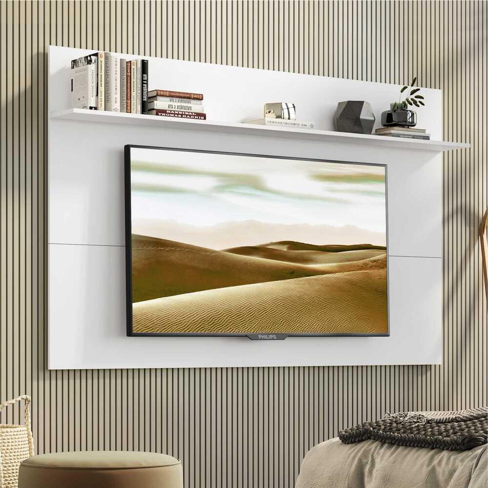 Painel com Prateleira para TV até 65" Multimóveis Amsterdã Plus FG3363 Branco