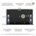 Painel com Suporte TV 60" e 4 Leds Prateleiras de Vidro Vegas Multimóveis Preto